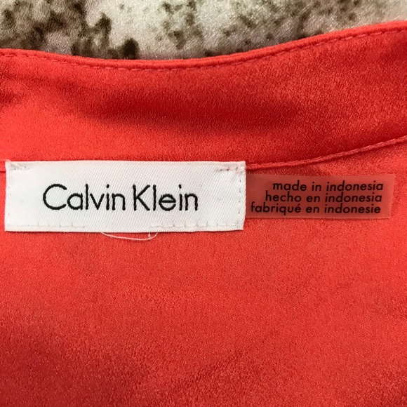 Calvin Klein Womens Blouse Button Front Mock Neck - Picture 4 of 8